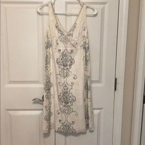 Loft silver floral sundress